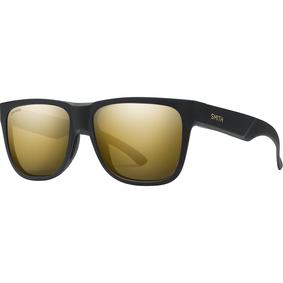 Image of Smith Lowdown 2 ChromaPop Polarized Sunglasses Matte Black Gold/Black Gold Polarized, One Size
