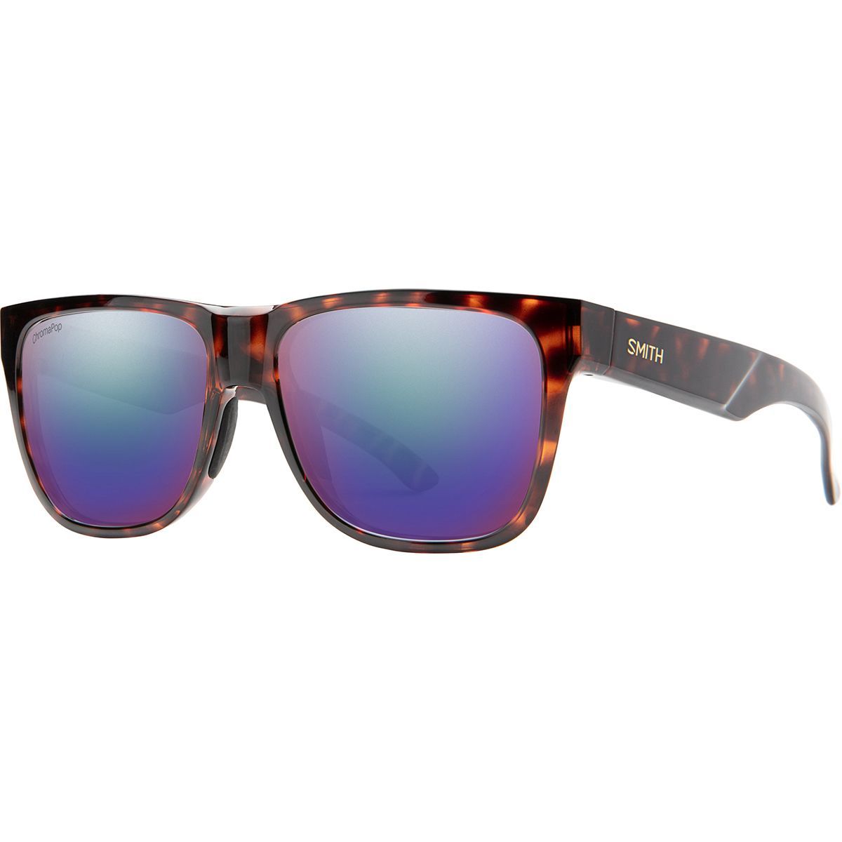Smith Lowdown 2 ChromaPop Polarized Sunglasses Tortoise/Violet Mirror Polarized, One Size