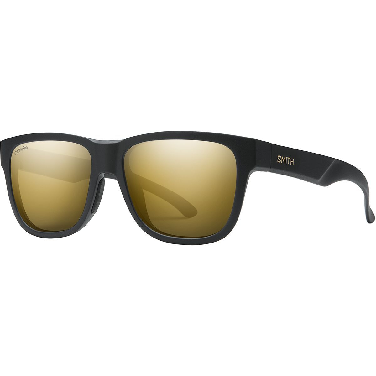 Image of Smith Lowdown Slim2 ChromaPop Polarized Sunglasses Matte Black Gold/Black Gold Polarized, One Size