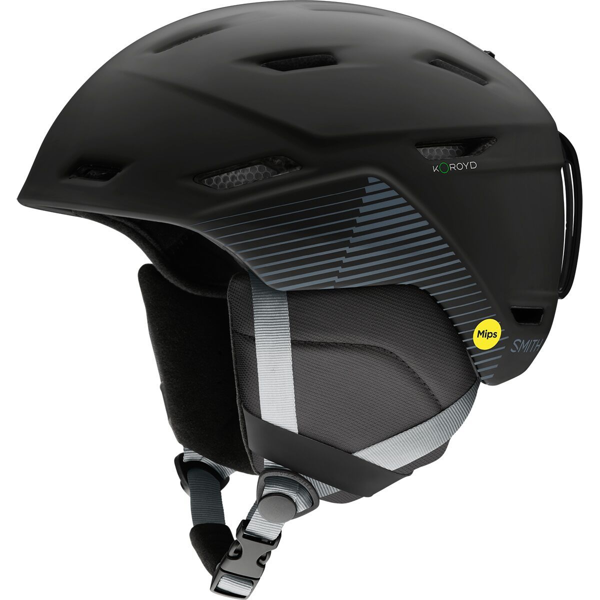 Image of Smith Mission Mips Helmet Matte Black Stripes, M