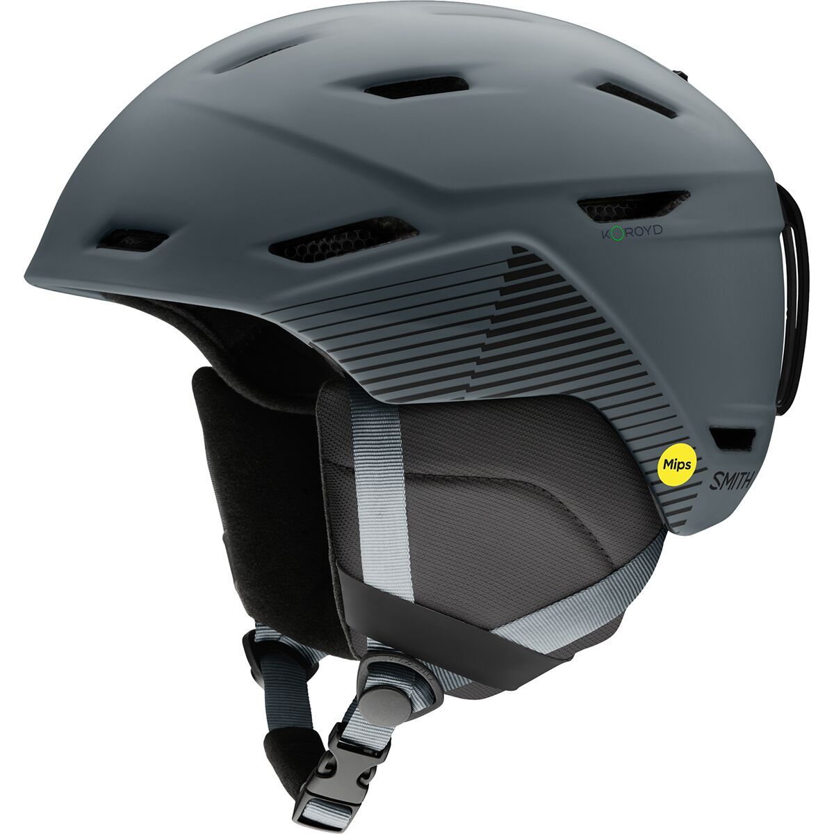 Image of Smith Mission Mips Helmet Matte Slate Stripes, S