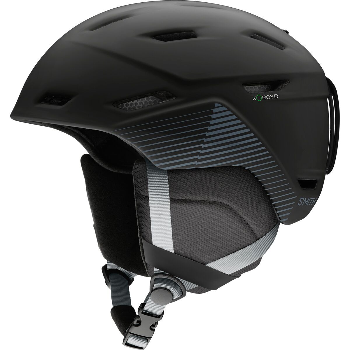 Image of Smith Mission Helmet Matte Black Stripes, S