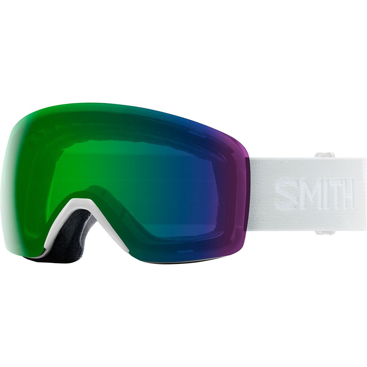Smith Skyline ChromaPop Goggles White Vapor/Chroma Ed Green Mir, One Size