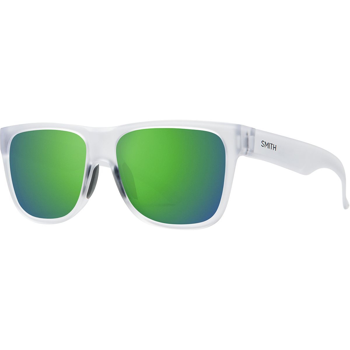 Smith Lowdown 2 Sunglasses Matte Crystal/Green Mirror, One Size