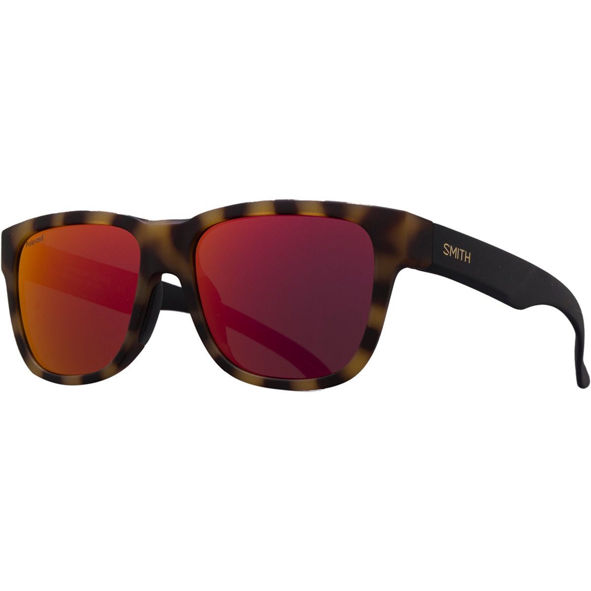 Smith Lowdown Slim 2 Polarized Sunglasses Matte Honey Tort/Polarized Red Mirror, One Size