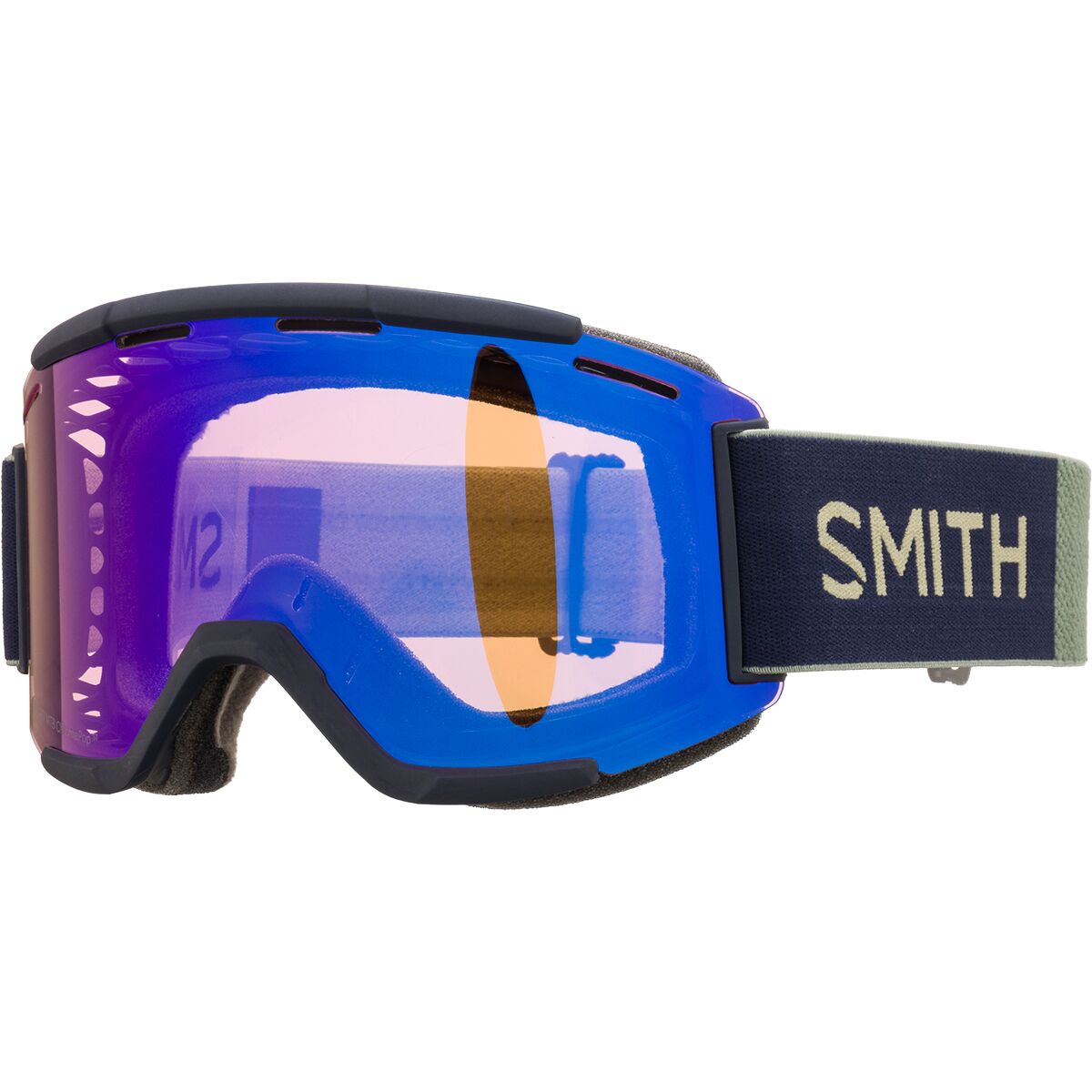 Image of Smith Squad MTB ChromaPop Goggles Midnight Navy/Sage Brush, One Size