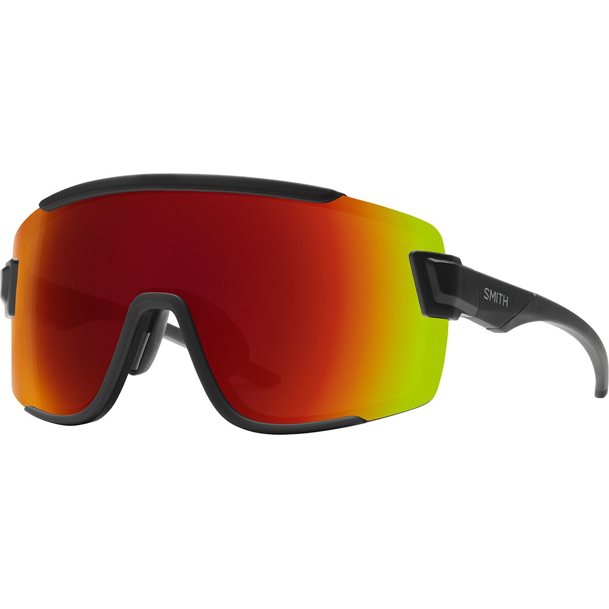 Image of Smith Wildcat ChromaPop Sunglasses Matte Black/Sun Red Mirror, One Size
