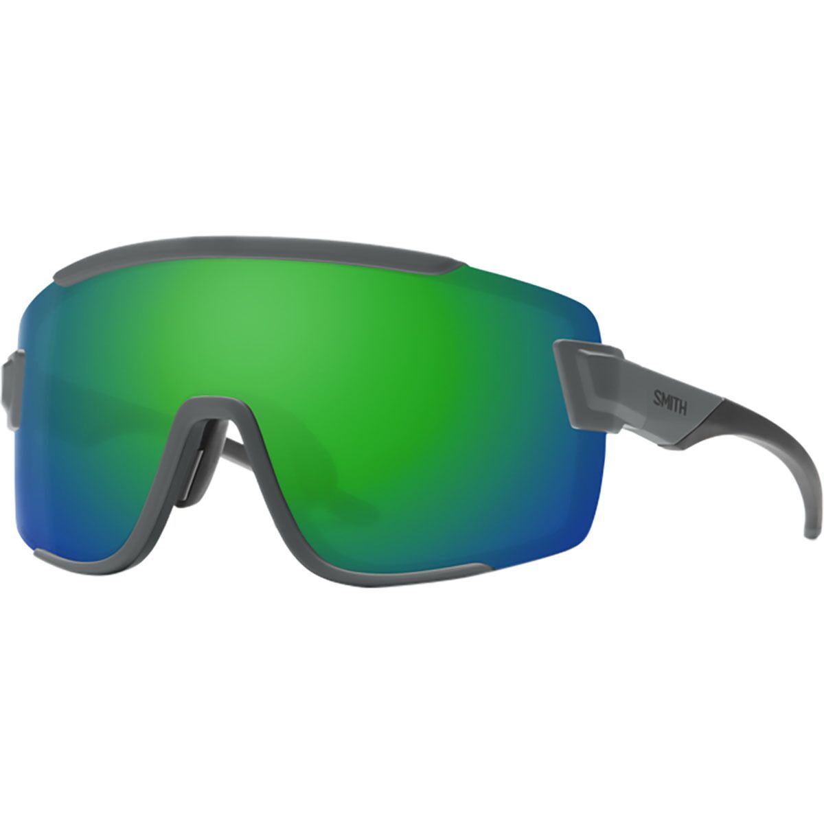 Smith Wildcat ChromaPop Sunglasses Matte Cement/ChromaPop Green Mirror, One Size