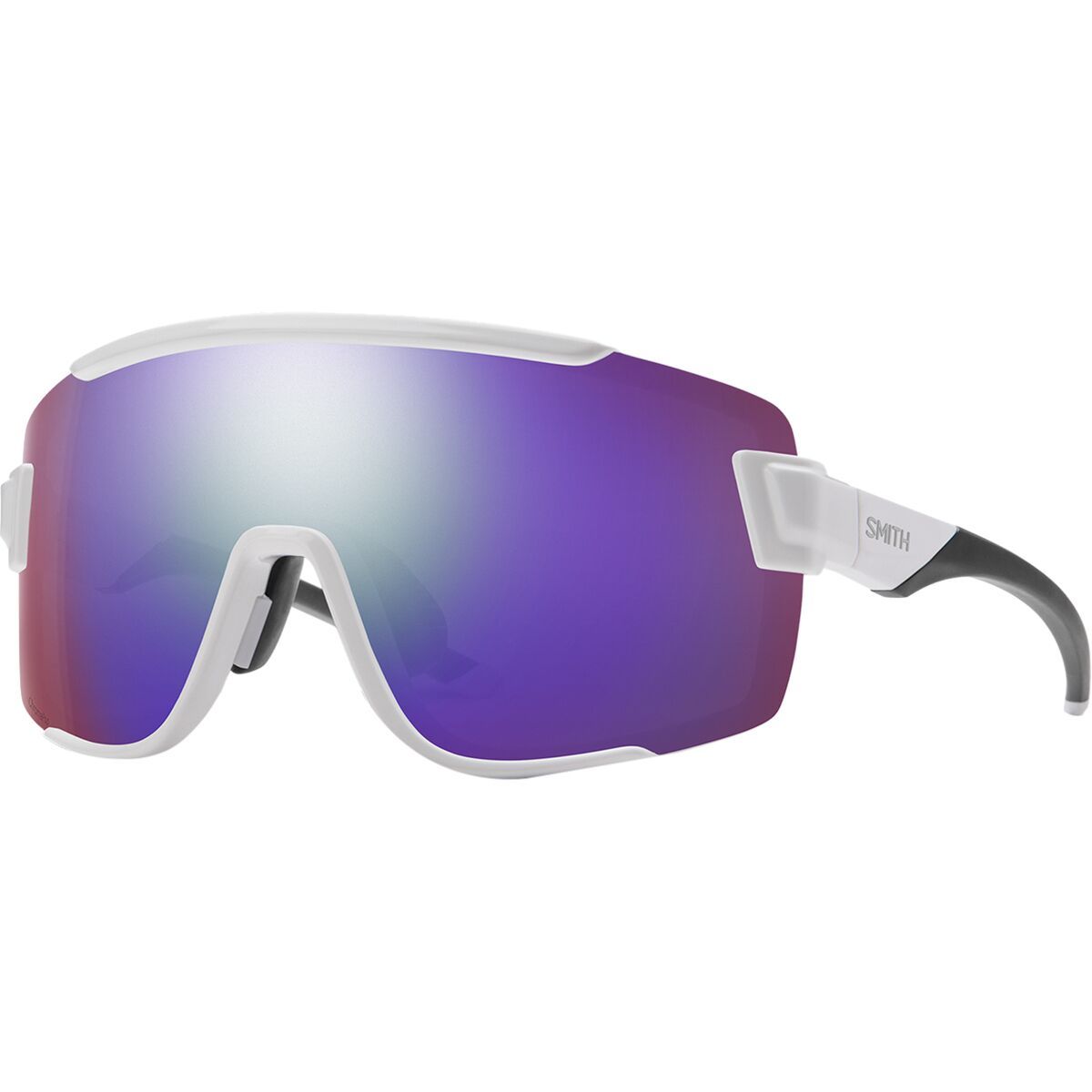 Image of Smith Wildcat ChromaPop Sunglasses White/ChromaPop Violet Mirror, One Size