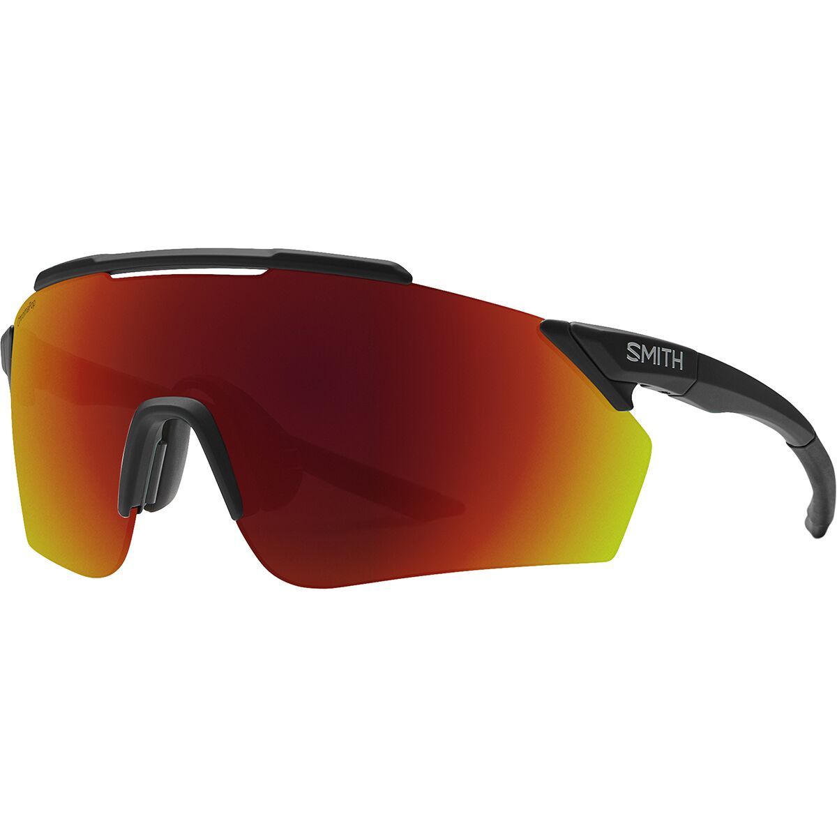 Smith Ruckus ChromaPop Sunglasses Matte Black/ChromaPop Red Mirror, One Size