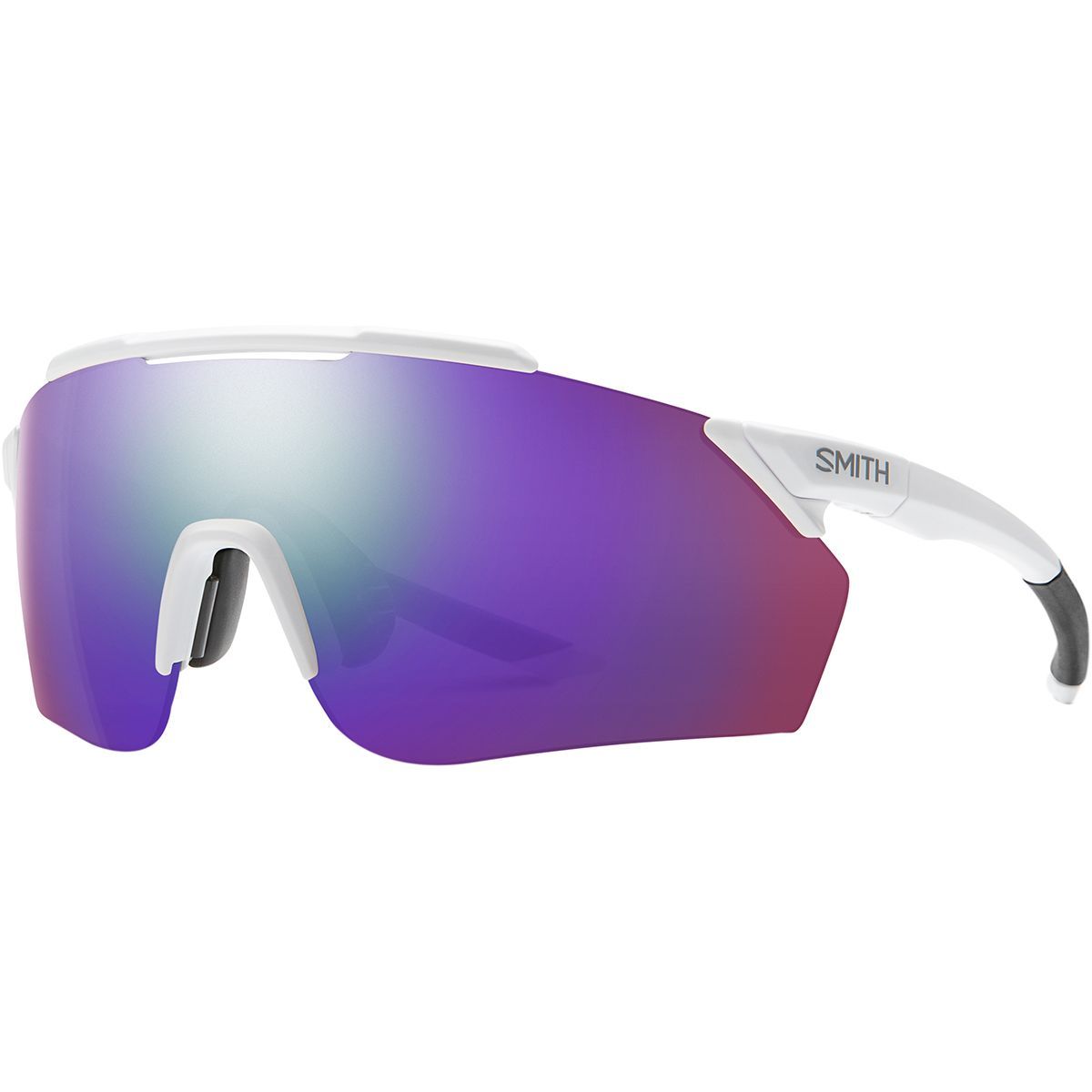 Smith Ruckus ChromaPop Sunglasses Matte White/Violet Mirror, One Size