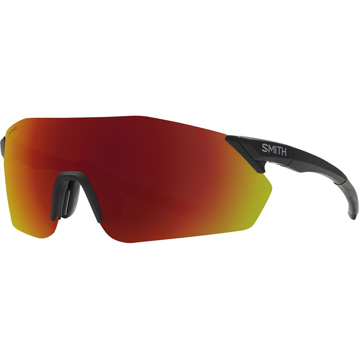 Smith Reverb ChromaPop Sunglasses Matte Black/ChromaPop Red Mirror, One Size