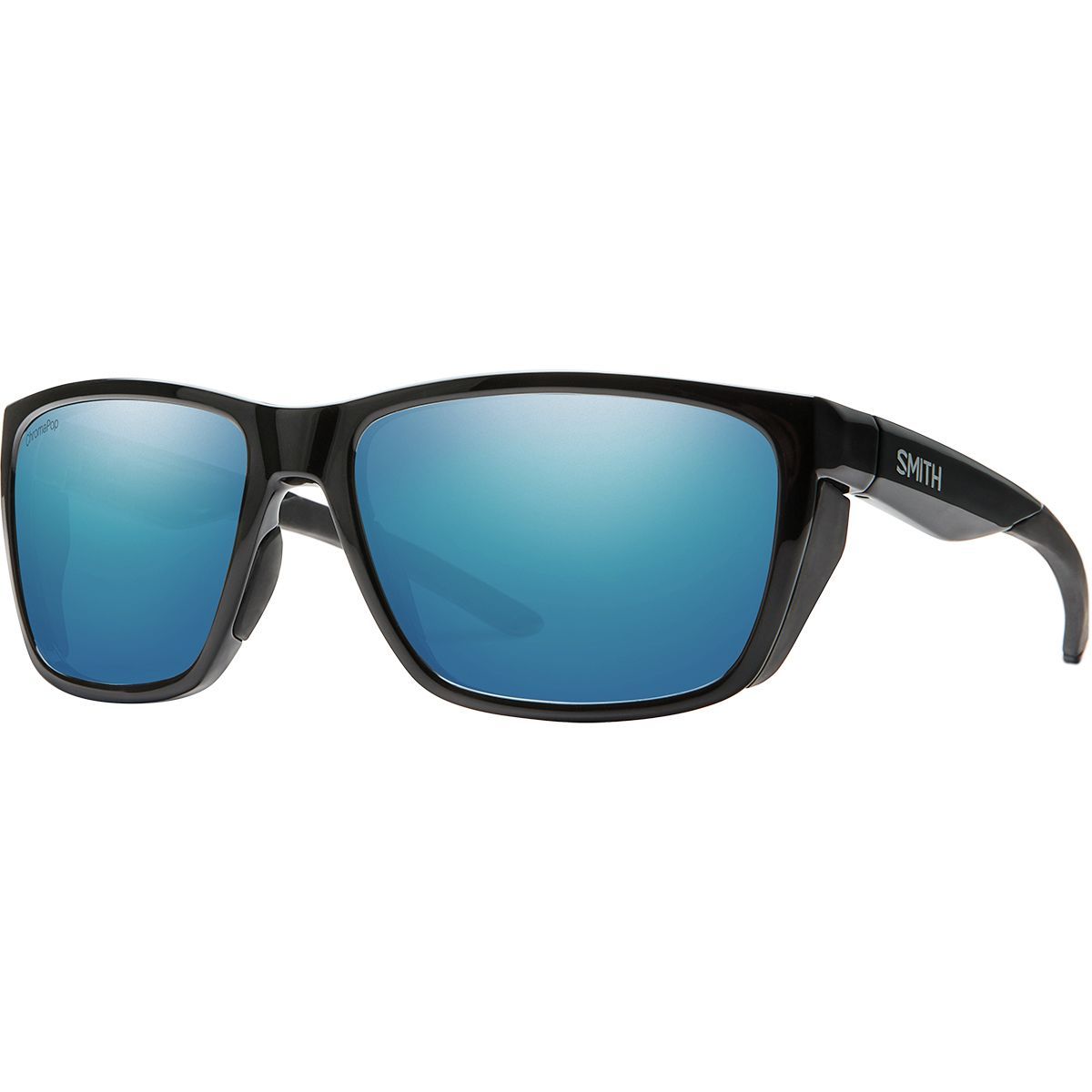 Smith Longfin ChromaPop Polarized Sunglasses Black/Polarized Blue Mirror, One Size
