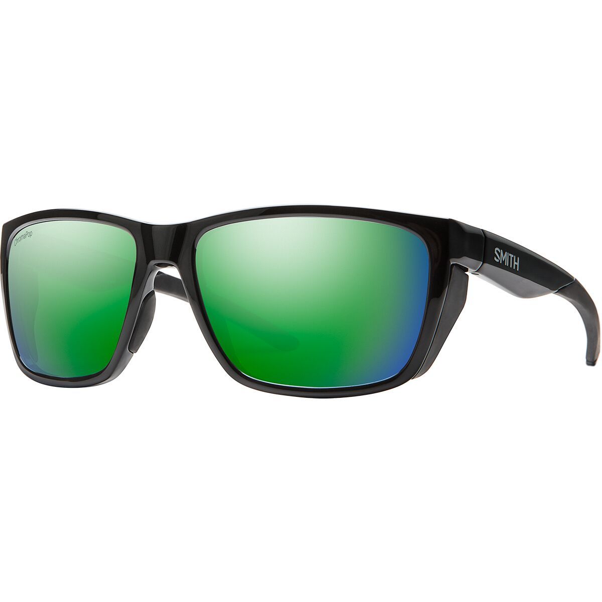 Smith Longfin ChromaPop Polarized Sunglasses Black/ChromaPop Polarized Green Mirror, One Size