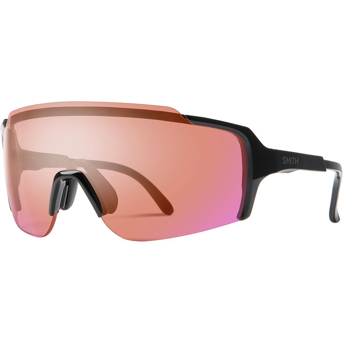 Smith Flywheel ChromaPop Sunglasses Black/Contrast Rose Flash, One Size