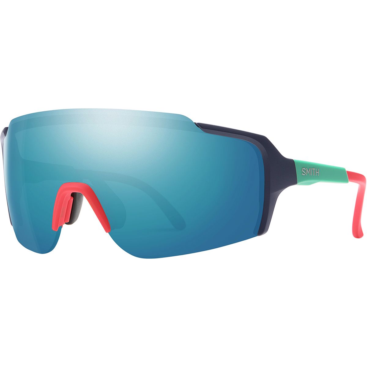 Image of Smith Flywheel ChromaPop Sunglasses Matte Deep Ink/ChromaPop Blue Mirror, One Size