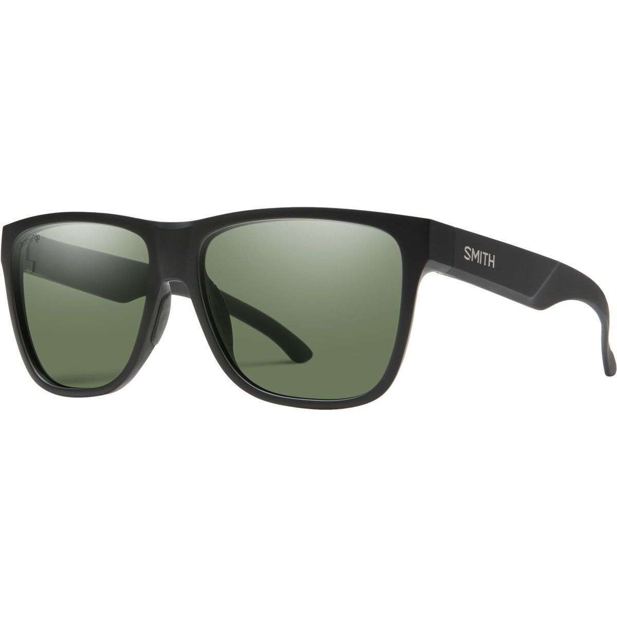 Image of Smith Lowdown XL 2 ChromaPop Polarized Sunglasses Matte Black/ChromaPop Gray Green, One Size