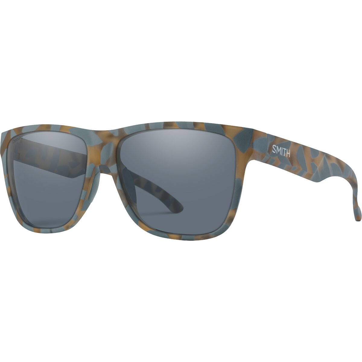 Image of Smith Lowdown XL 2 ChromaPop Polarized Sunglasses Matte Flint/Tarmac Tortoise, One Size