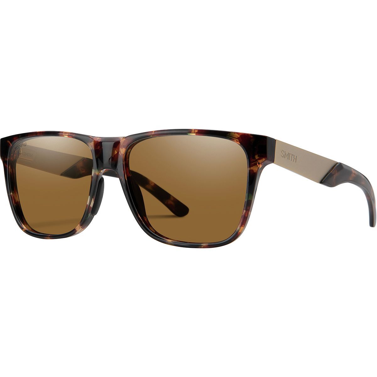 Smith Lowdown Steel ChromaPop Polarized Sunglasses Dark Tortoise Frame/Brown Polarized, One Size