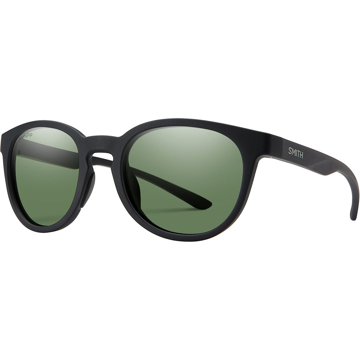 Image of Smith Eastbank ChromaPop Polarized Sunglasses Matte Black Frame/Gray Green Polarized, One Size