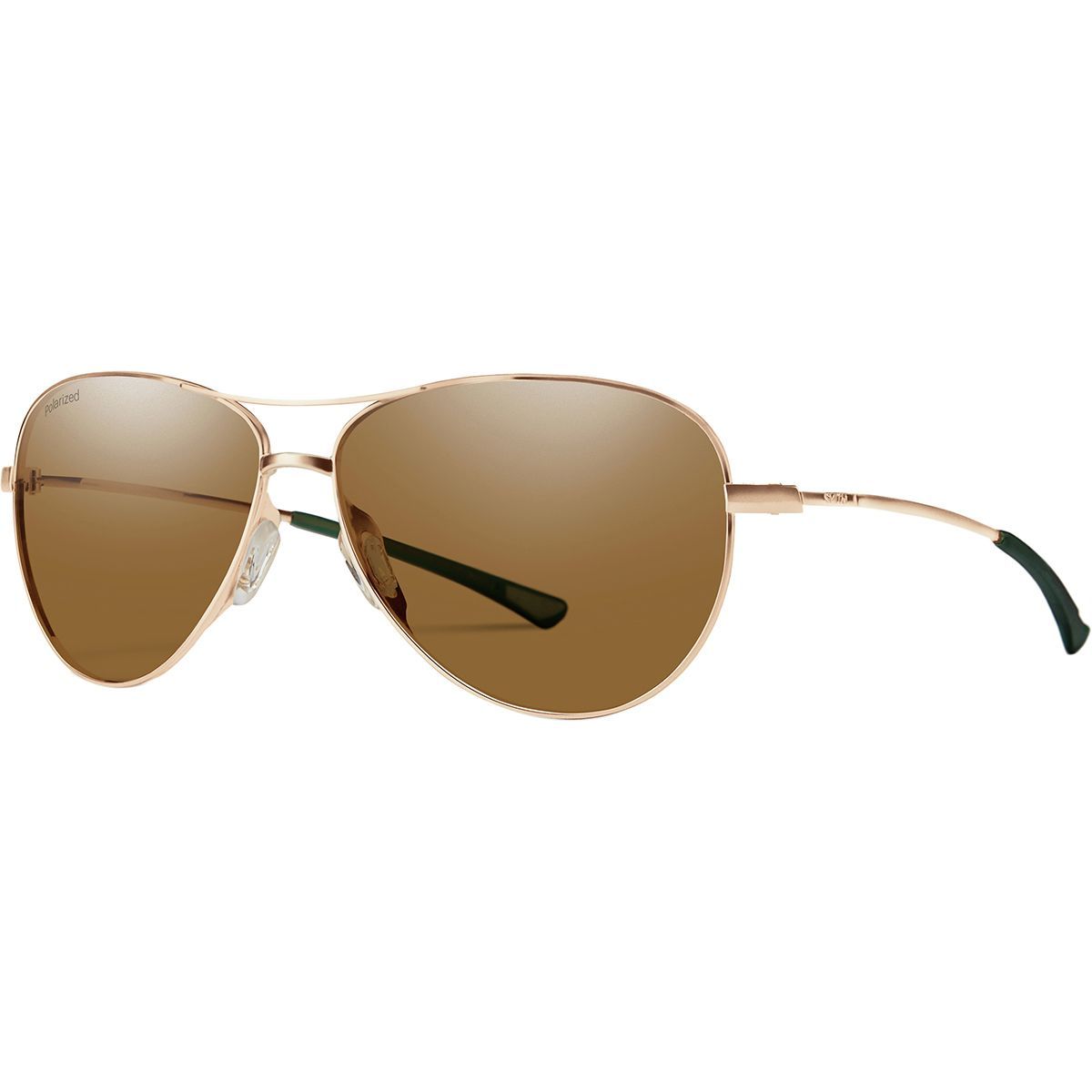Smith Langley Polarized Sunglasses Matte Rose Gold Frame/Brown Polarized, One Size