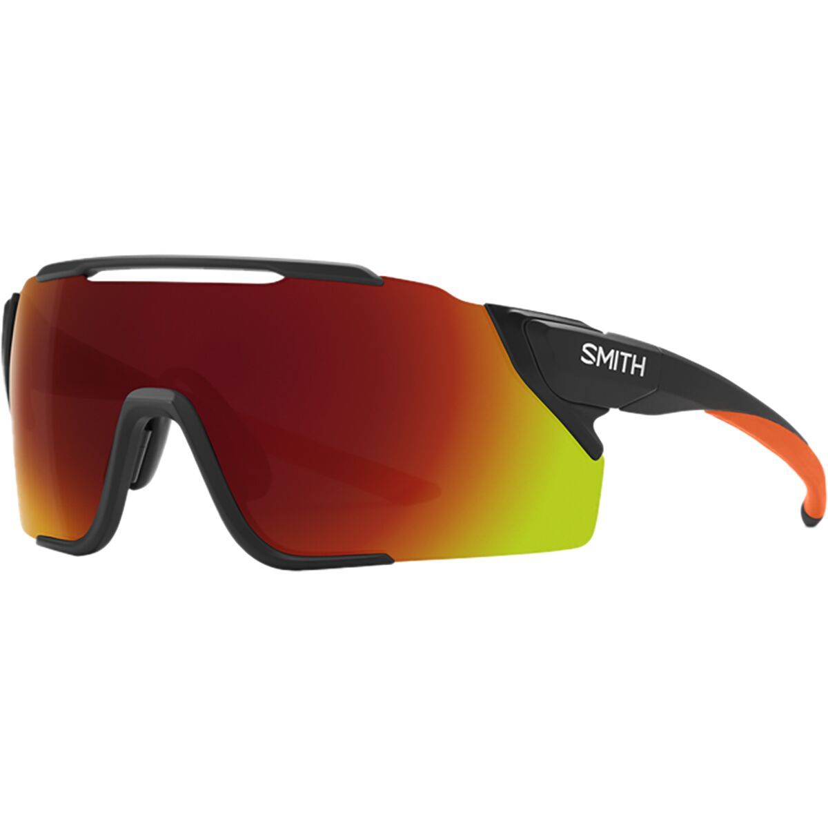 Smith Attack MAG MTB ChromaPop Sunglasses Matte Black Cinder/ChromaPop Red Mirror, One Size