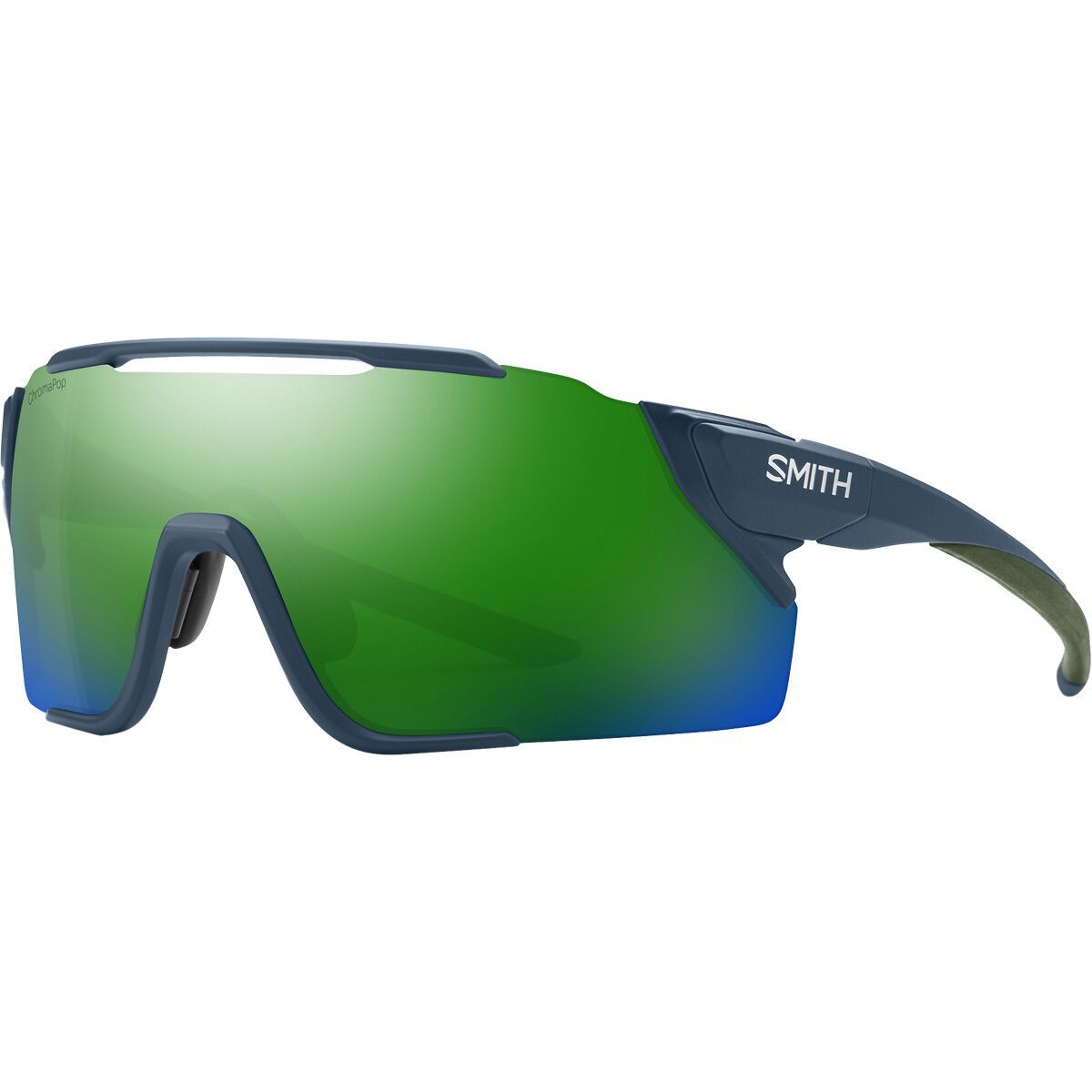 Image of Smith Attack MAG MTB ChromaPop Sunglasses Matte Stone/ChromaPop Green Mirror, One Size