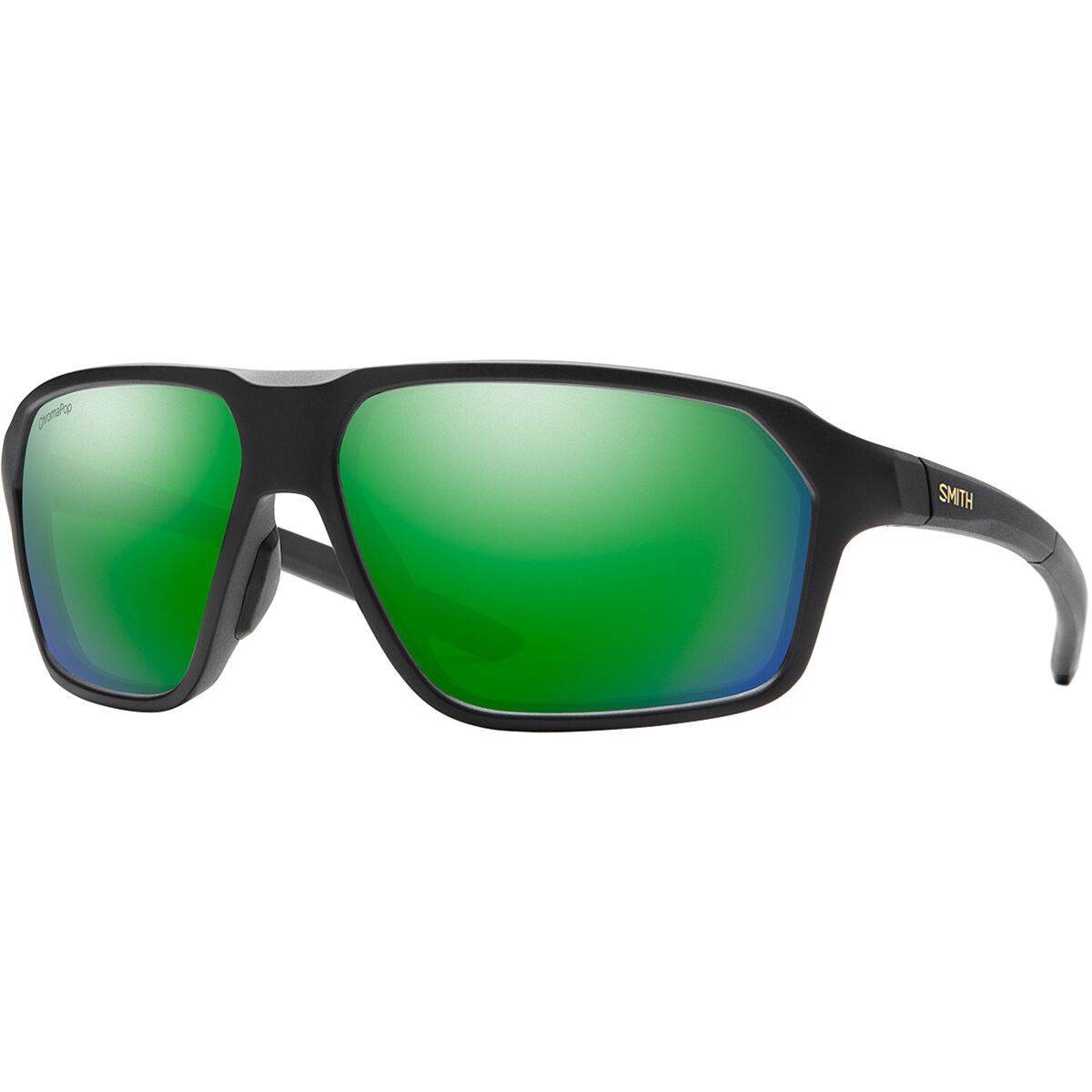 Smith Pathway ChromaPop Polarized Sunglasses Matte Black/ChromaPop Green Mirror, One Size