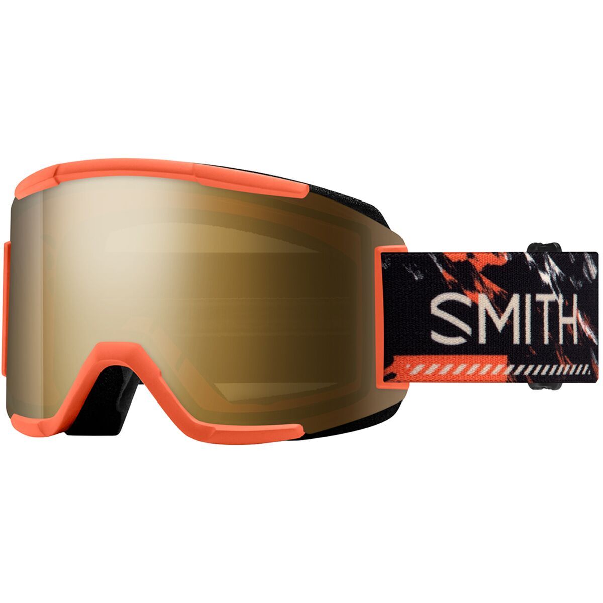 Image of Smith Squad Goggles Cinder Chop Up/ChrPop Sun Blk Gold Mir, One Size