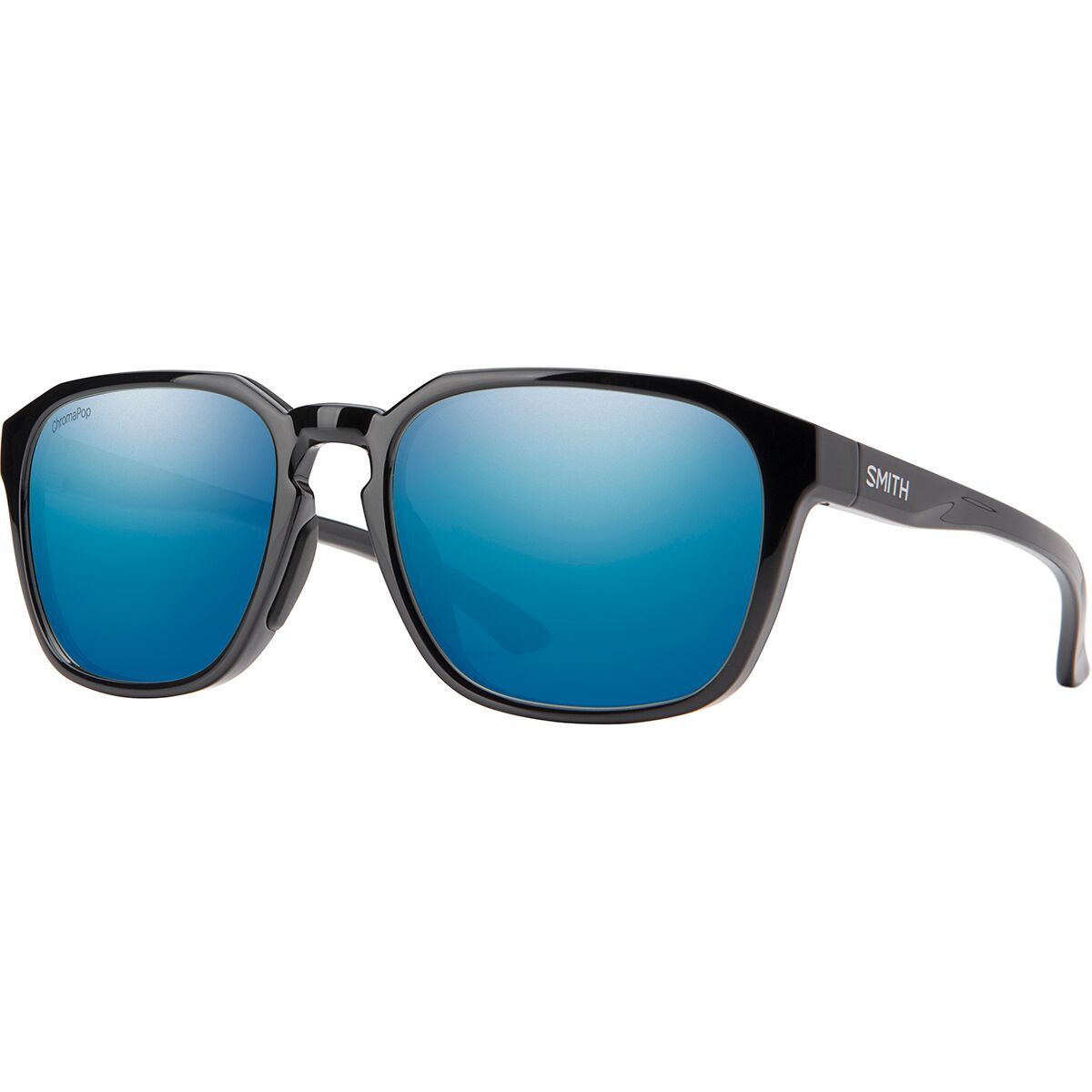 Smith Contour ChromaPop Polarized Sunglasses Black/ChromaPop Polarized Blue Mirror, One Size