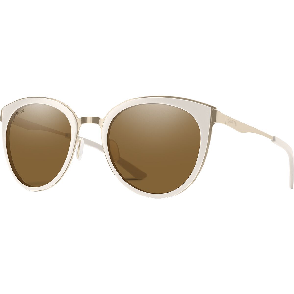 Image of Smith Somerset Polarized Sunglasses White/Gold/Polar Brown, One Size