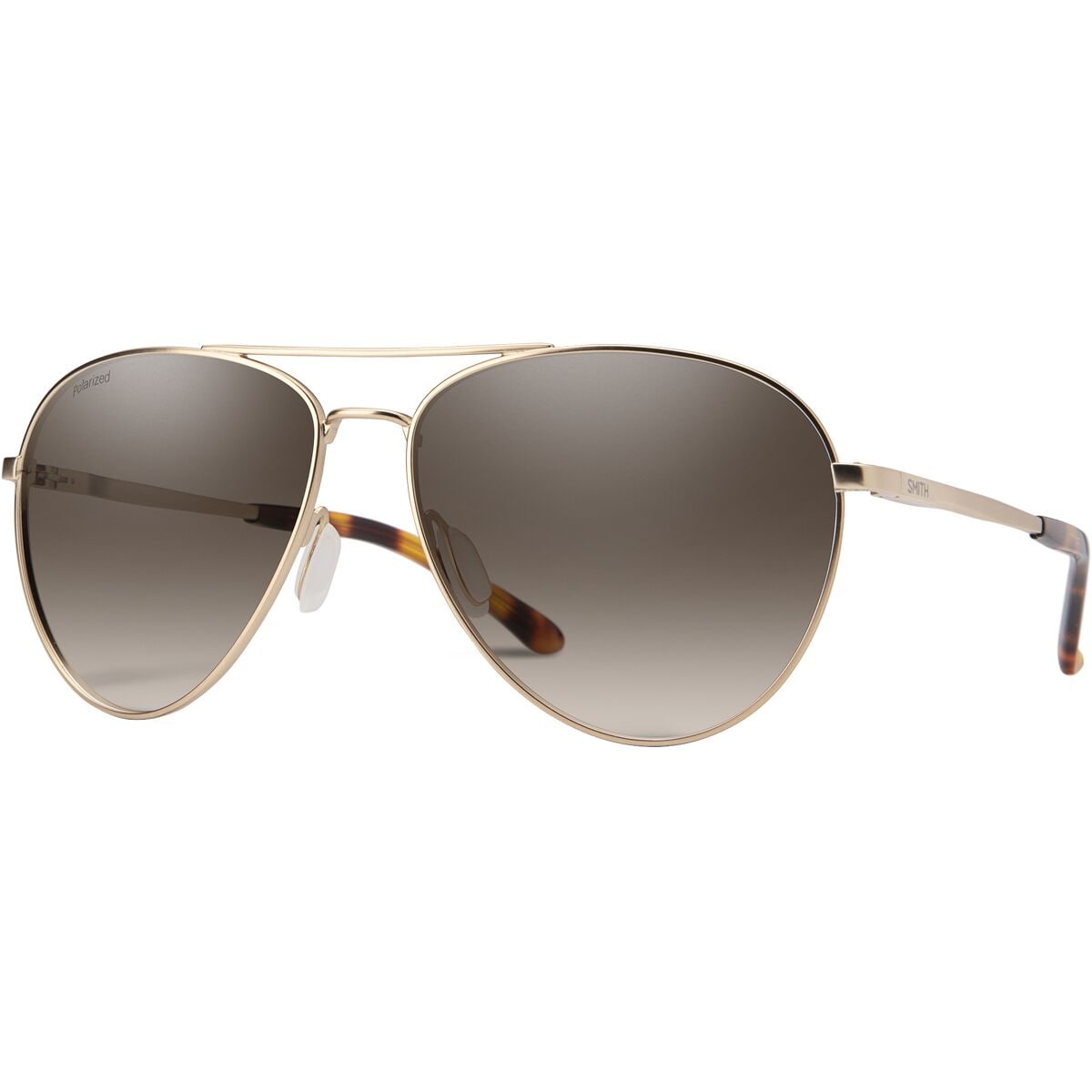 Image of Smith Layback Polarized Sunglasses Matte Gold/Polarized Brown Gradient, One Size