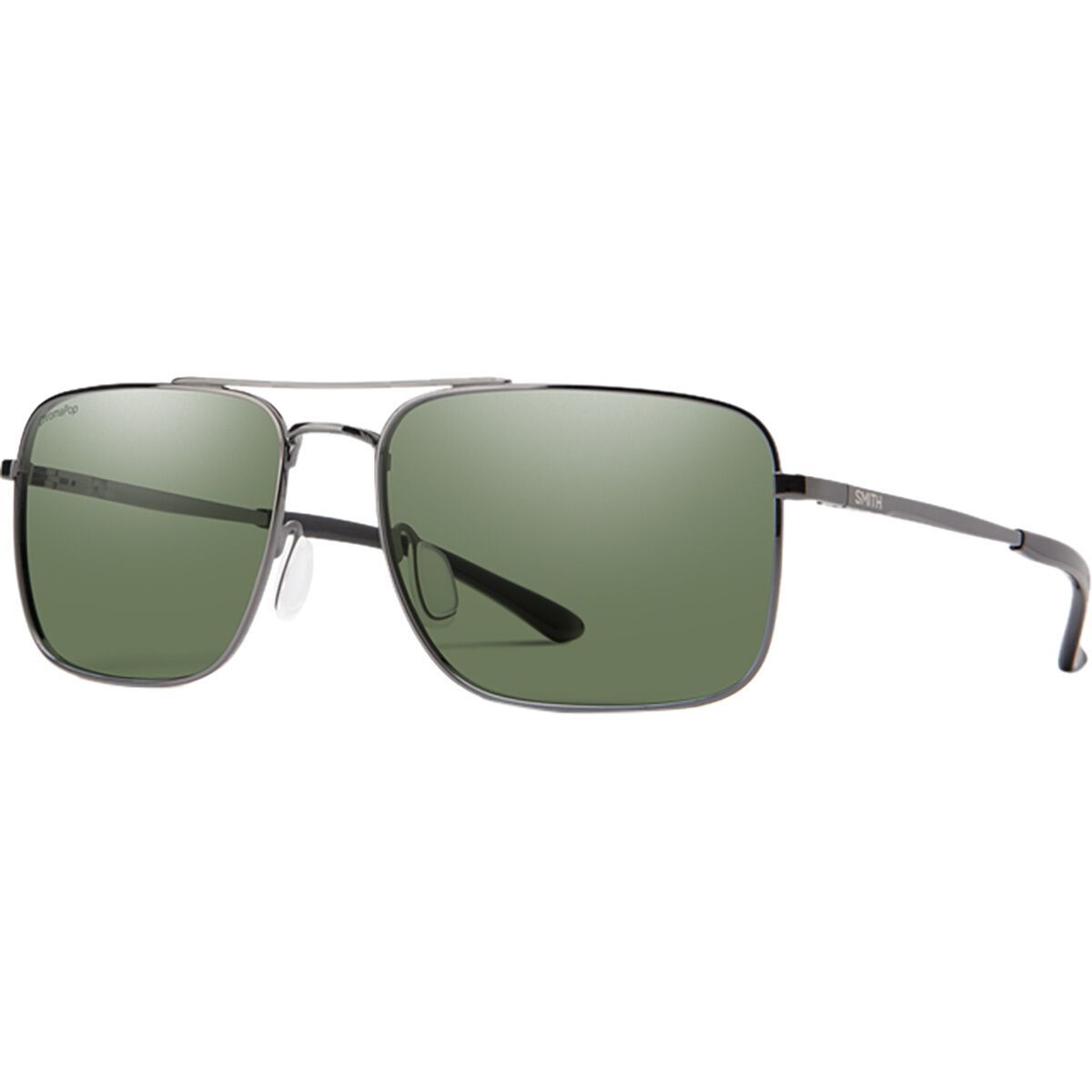 Smith Outcome Polarized Sunglasses Gunmetal/ChromaPop Polarized Gray Green, One Size