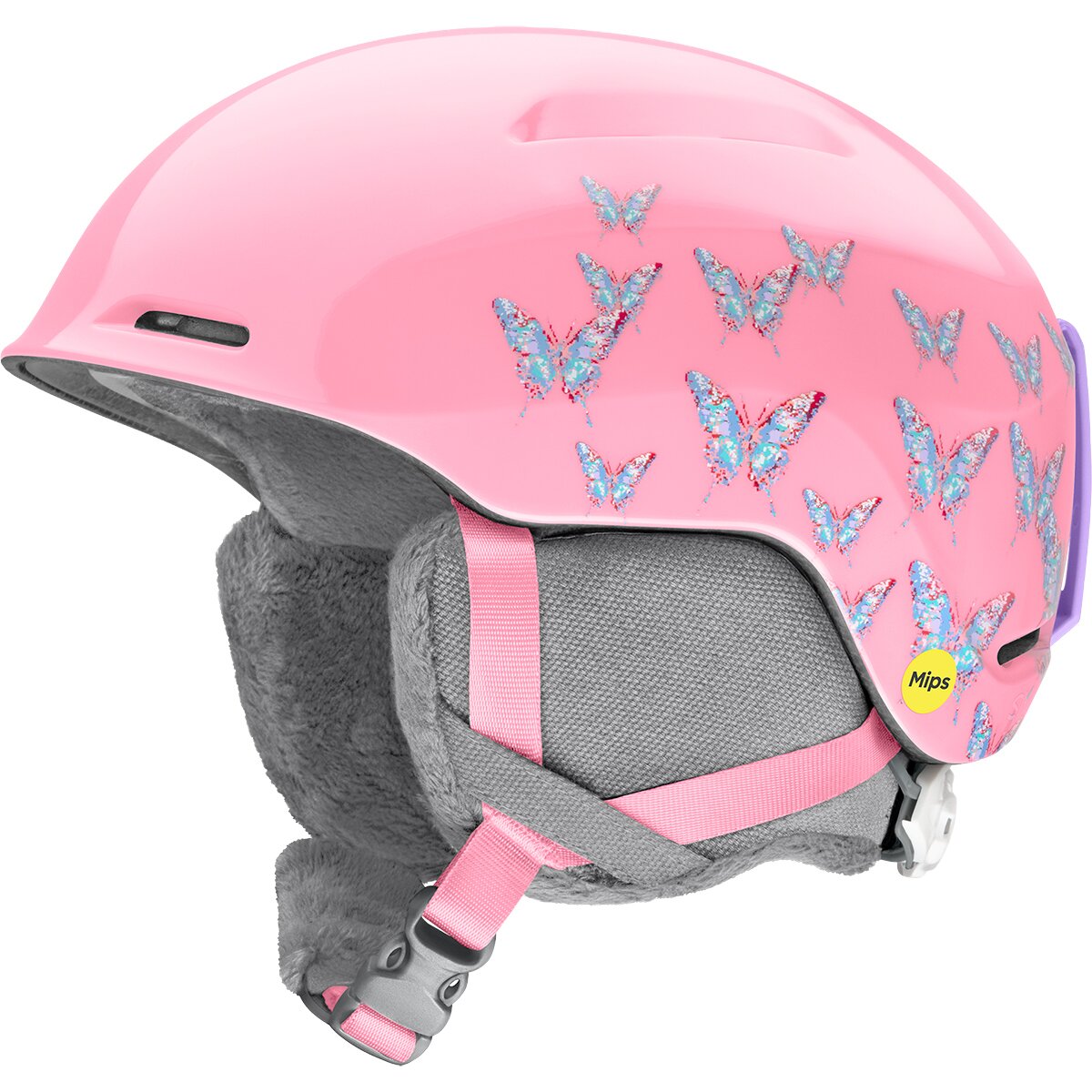 Image of Smith Glide Mips Helmet - Kids' Bright Pink Lofi Butterfly, S