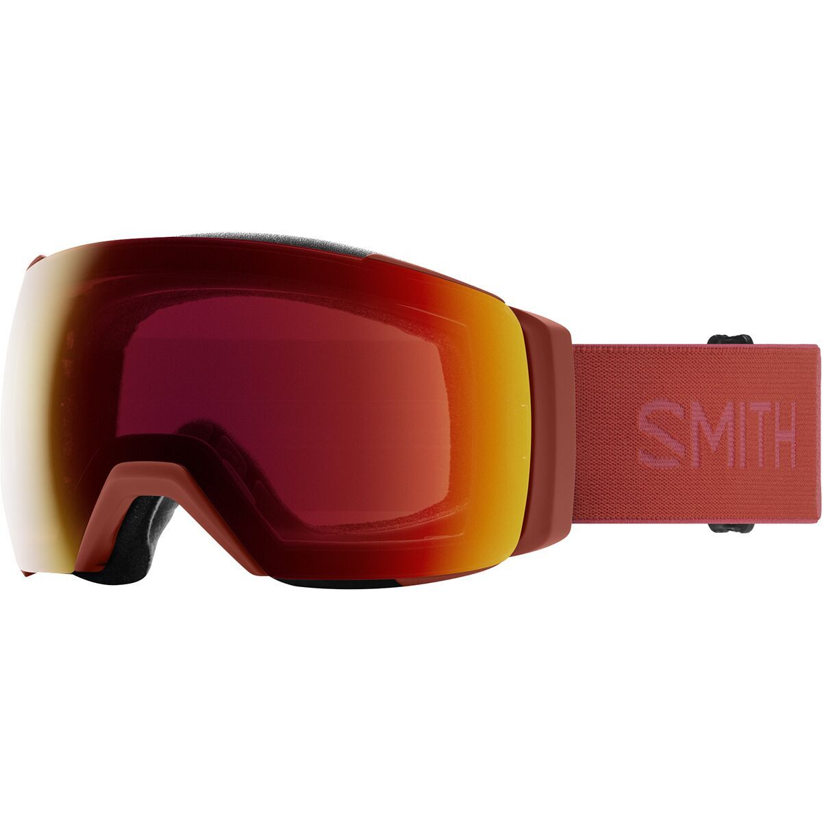 Smith I/O MAG XL Low Bridge Fit Goggles Clay Red/ChromaPop Sun Red Mirror, One Size