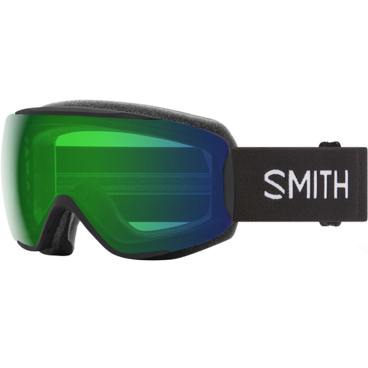 Image of Smith Moment Goggles Black/ChromaPop Everyday Green Mirror, One Size