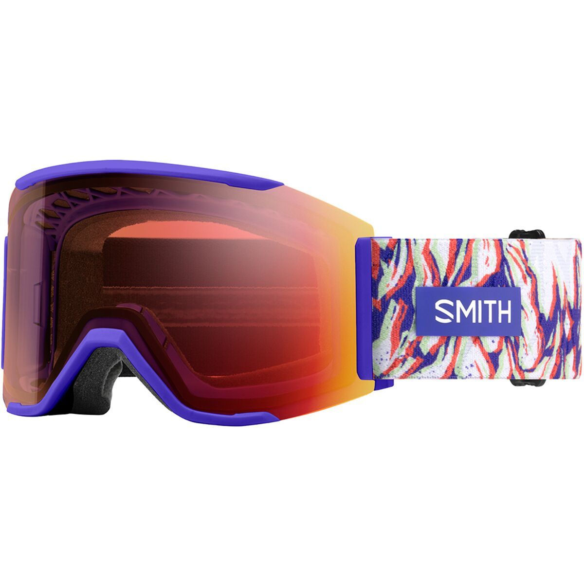 Image of Smith Squad MAG Low Bridge Fit Goggles UltraVio Peaking/ChrPop Pro Phtchrmc Rd, One Size