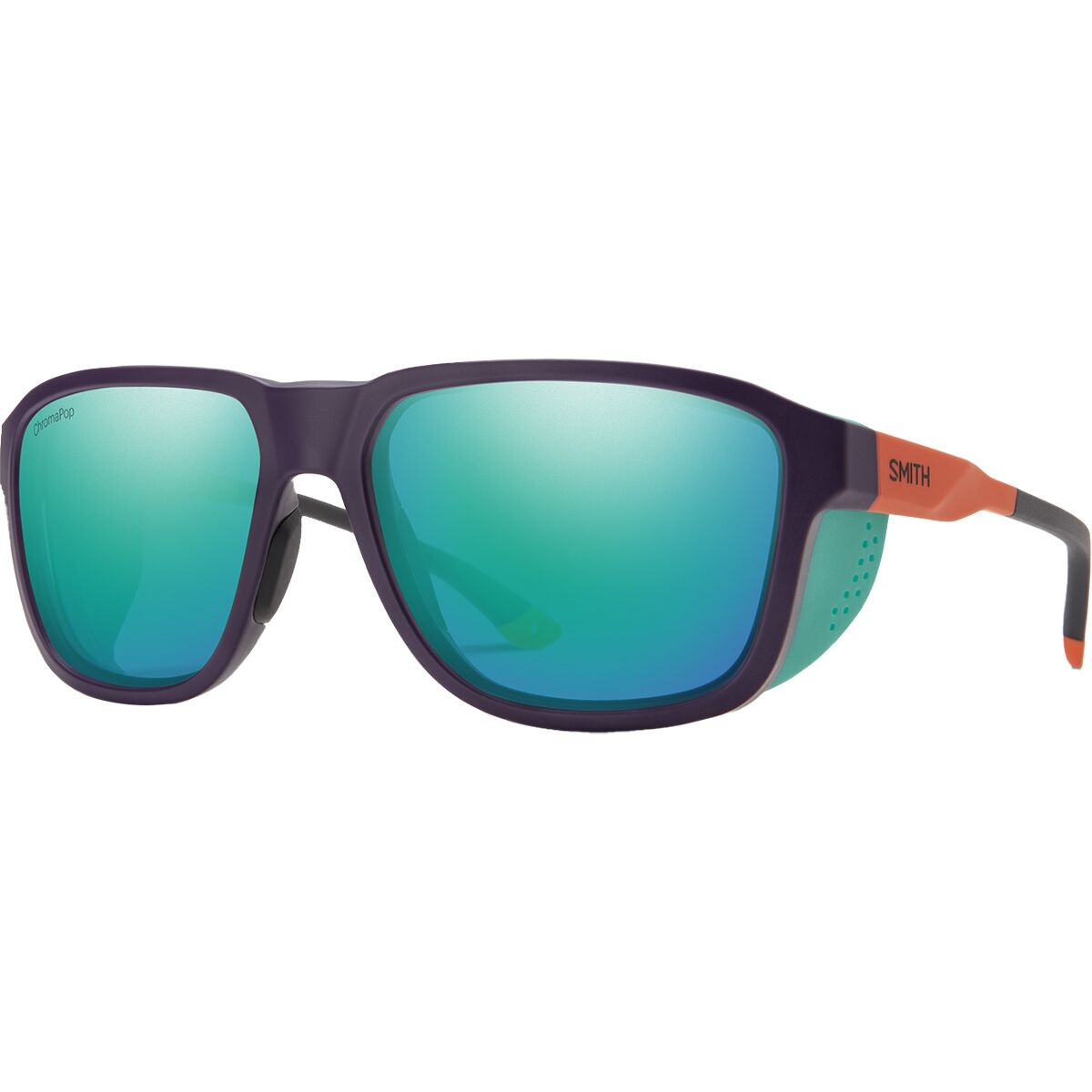 Image of Smith Embark ChromaPop Polarized Sunglasses Purple/Cinder/Hi Viz, One Size