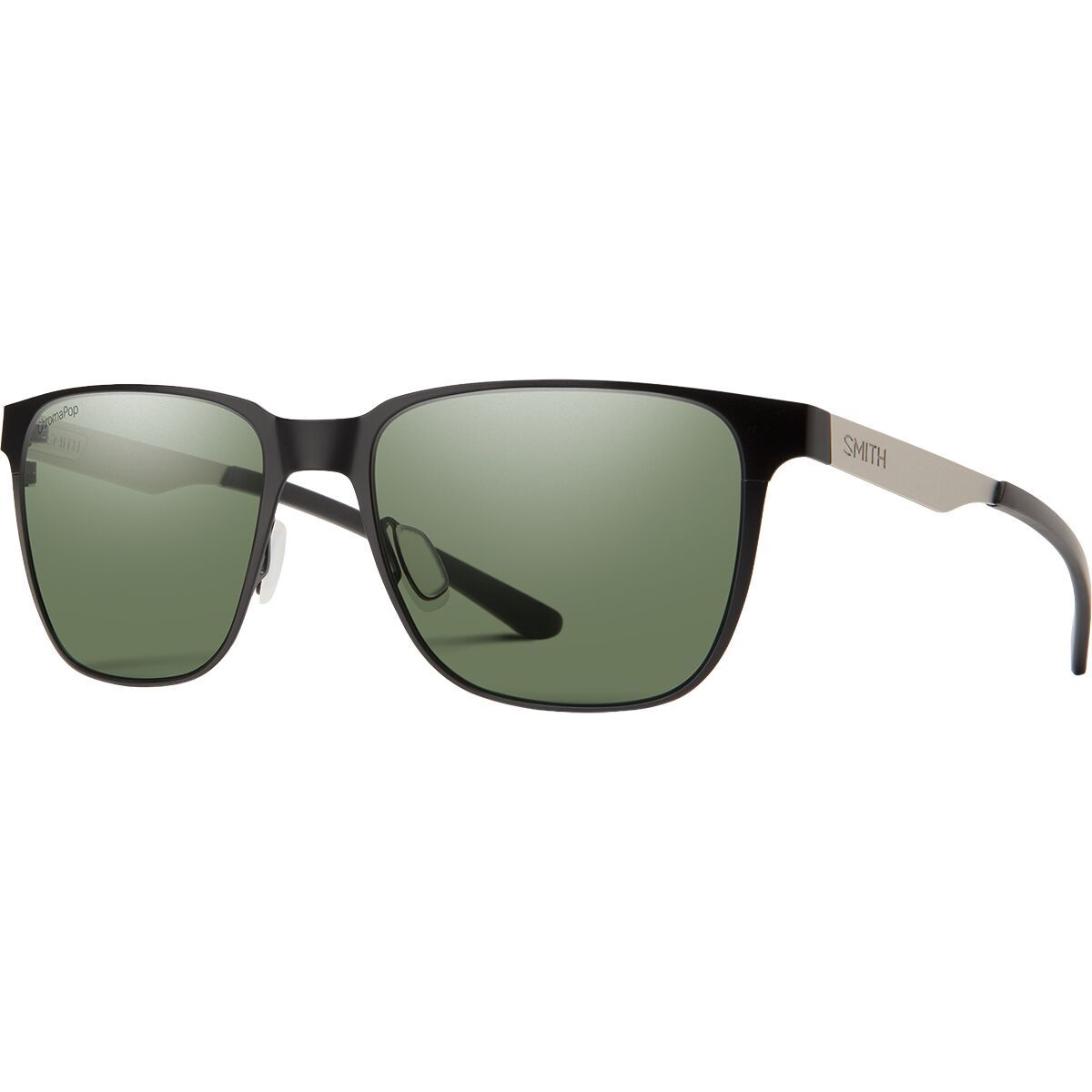 Image of Smith Lowdown Metal ChromaPop Polarized Sunglasses Matte Black/Silver, One Size