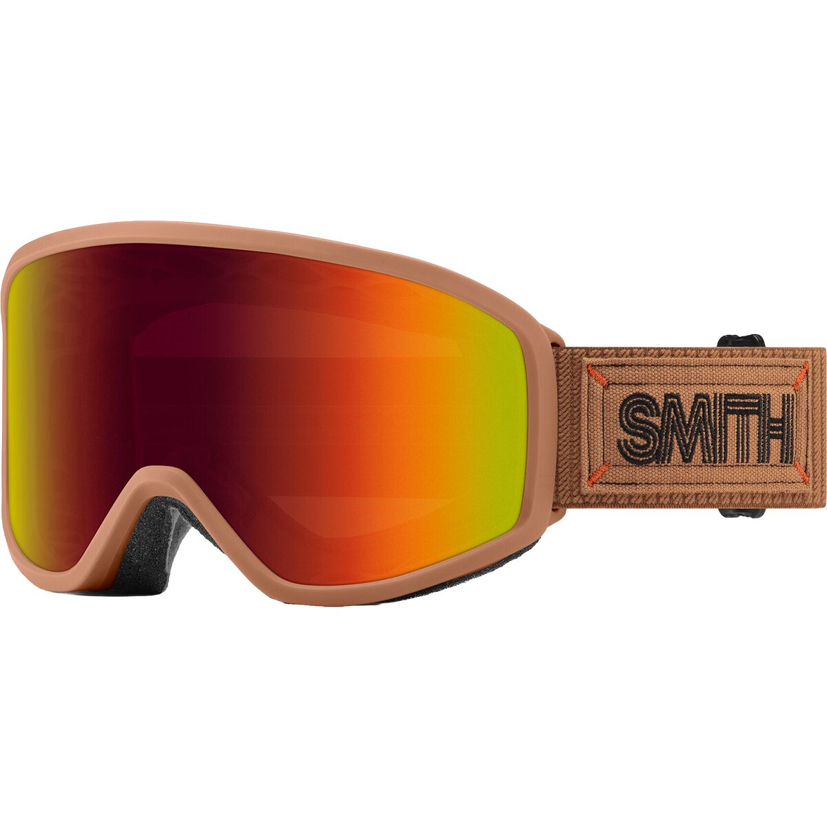 Image of Smith Reason OTG Goggles Camel Warm Steel/Red Sol-X Mirror, One Size