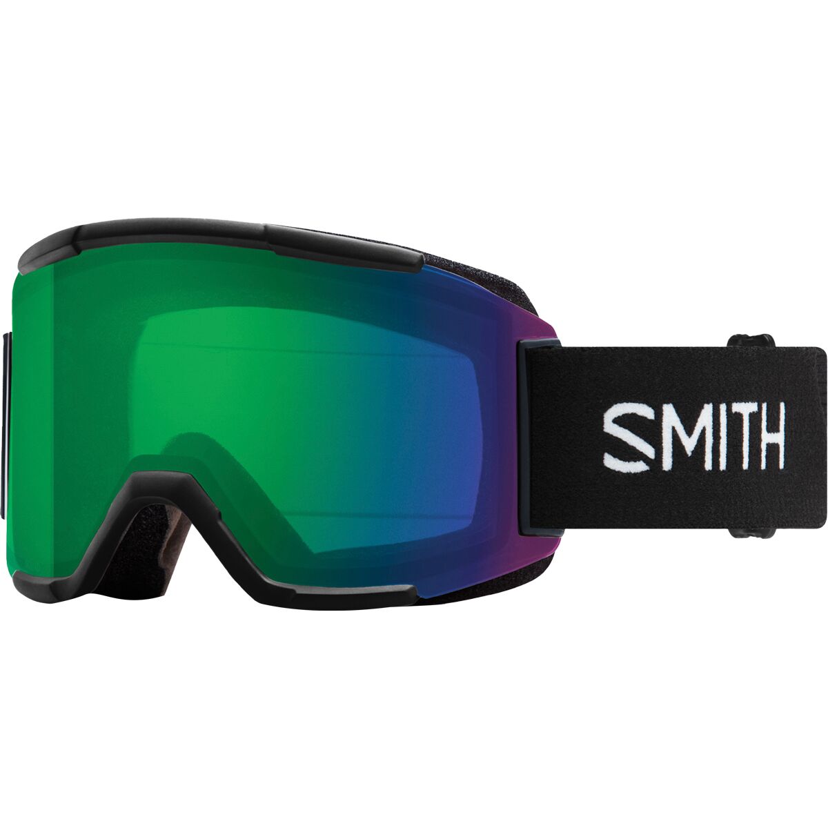 Image of Smith Squad S Goggles Black/ChromaPop Everyday Green Mirror, One Size