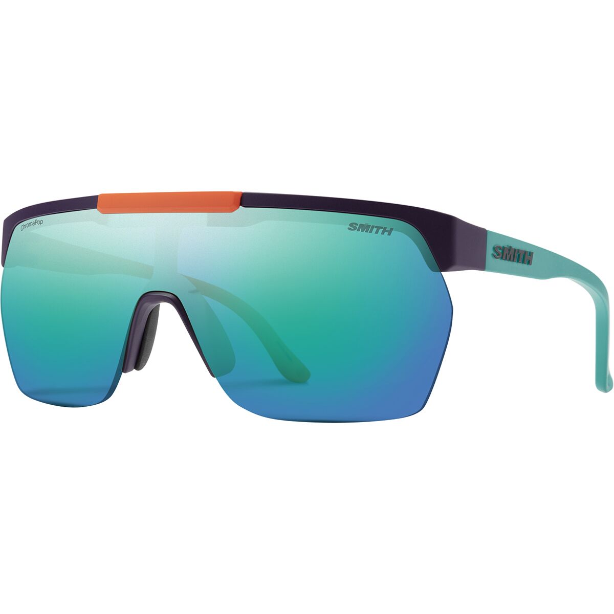 Image of Smith XC Chromapop Sunglasses Matte Purple/Cinder/Hi Viz/Opal, One Size