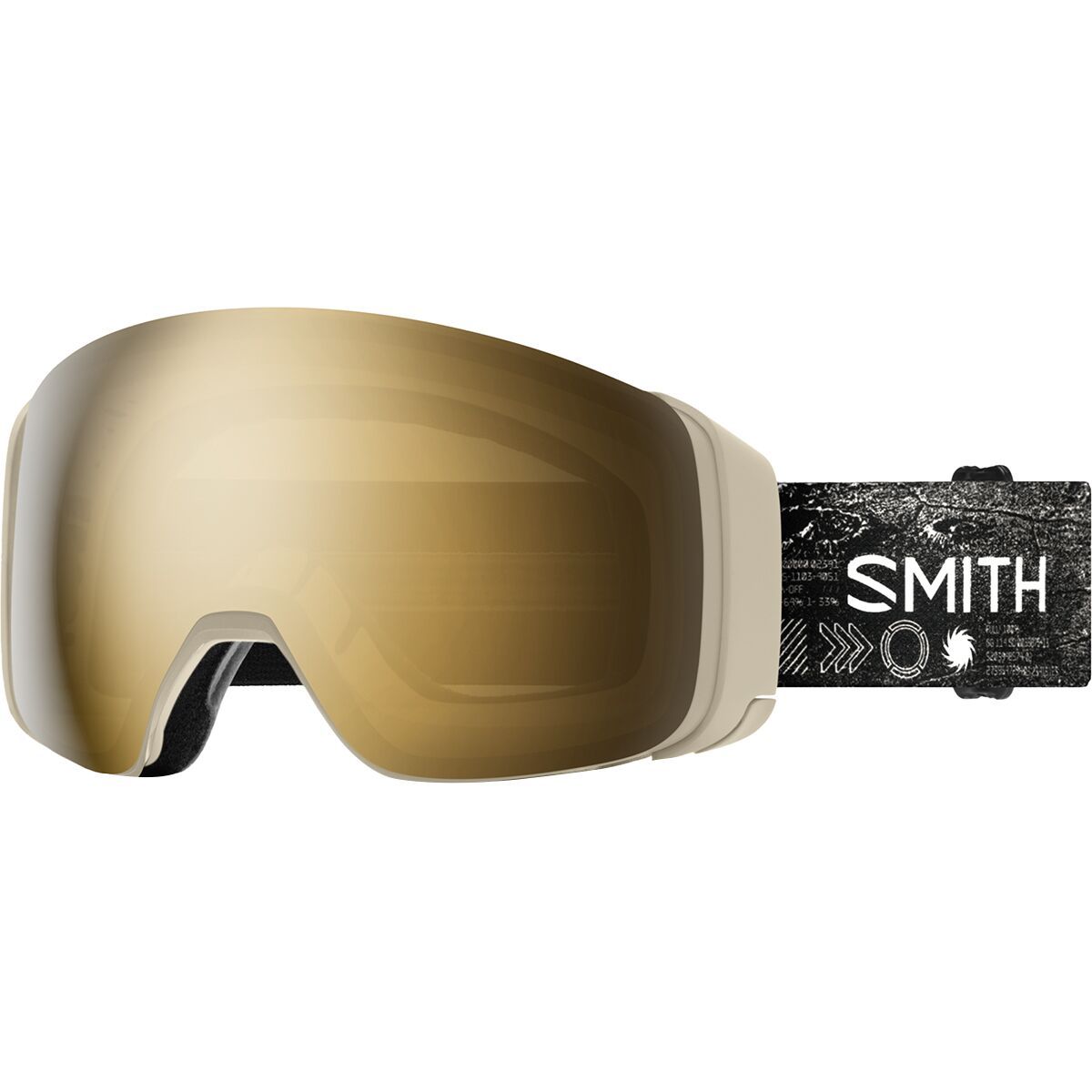 Image of Smith 4D MAG ChromaPop Goggles Chalk Space Invader/ChrPop Sun Blk Gold, One Size