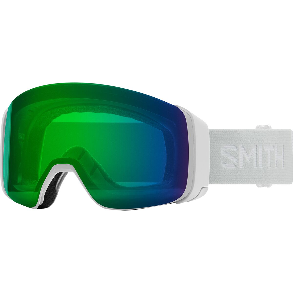 Image of Smith 4D MAG ChromaPop Goggles White Vapor/ChromaPop Everyday Green, One Size