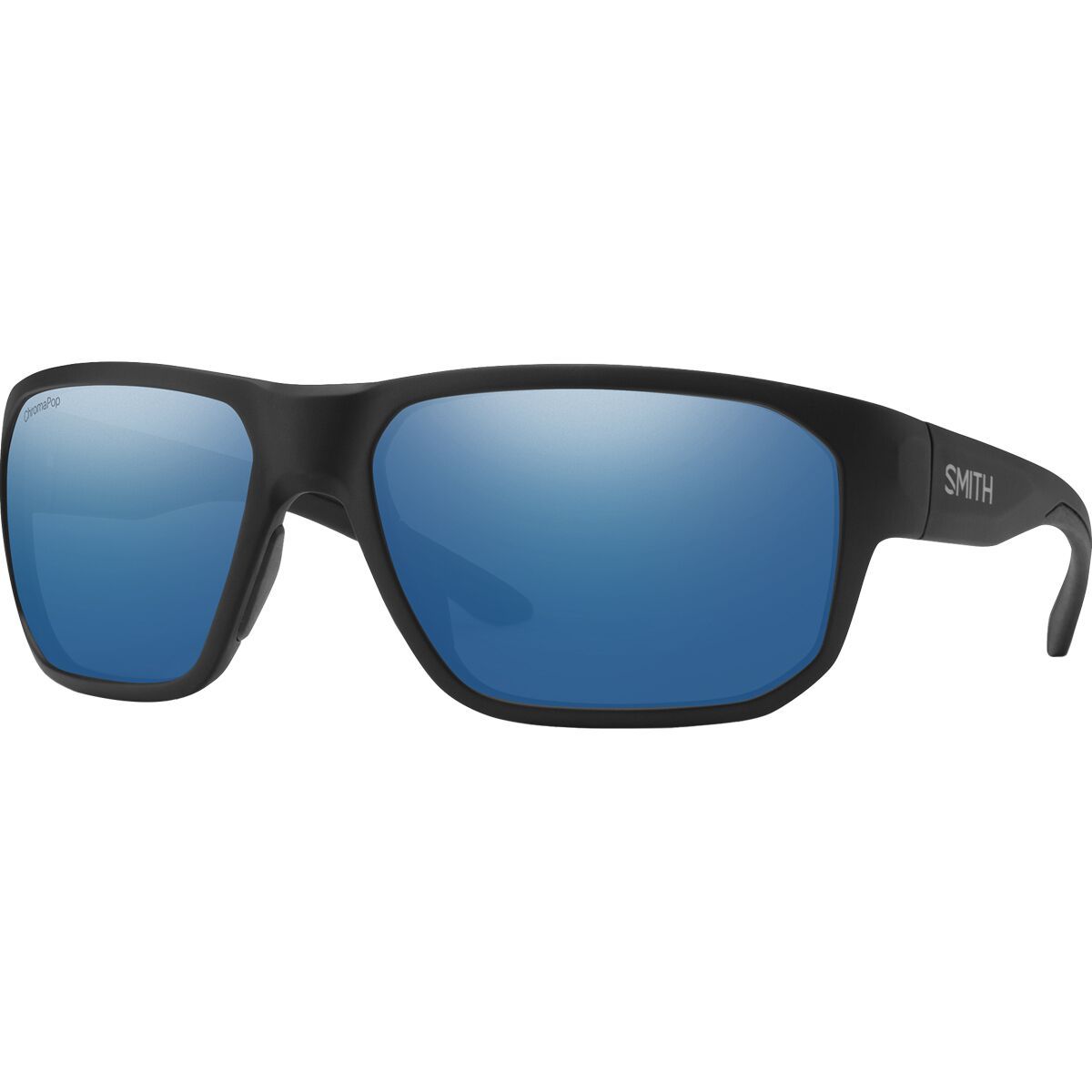Image of Smith Arvo Polarized Sunglasses Matte Black/ChromaPop Polar Blue Mirror, One Size