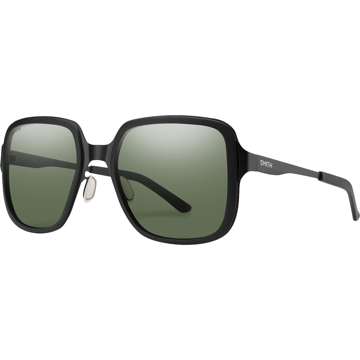 Image of Smith Aveline ChromaPop Polarized Sunglasses Matte Black/ChromaPop Polar Gray Green, One Size