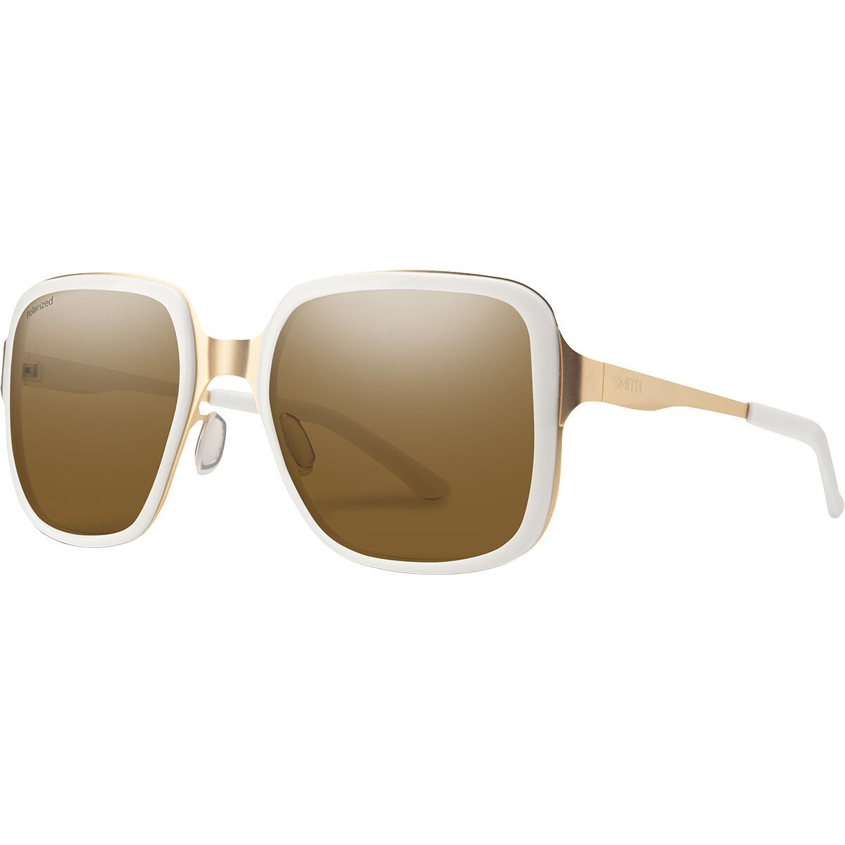 Image of Smith Aveline Polarized Sunglasses White Gold/Polar Brown, One Size