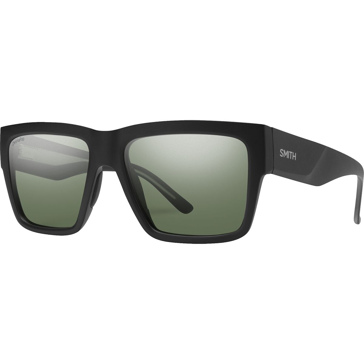 Image of Smith Lineup ChromaPop Polarized Sunglasses Matte Black/ChromaPop Gray Green, One Size