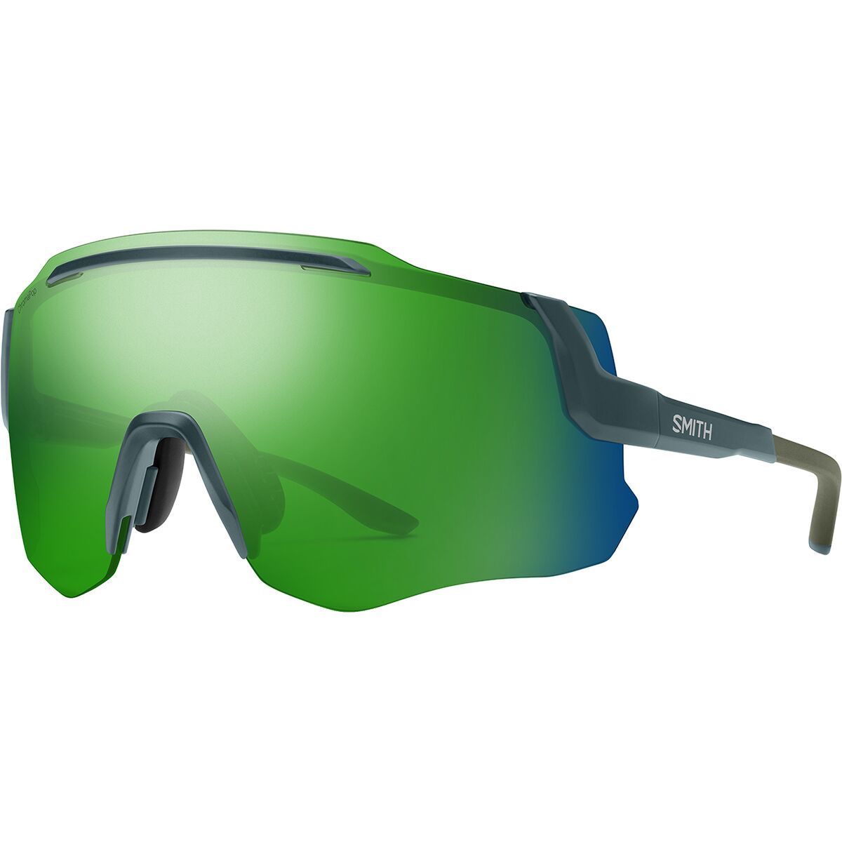 Smith Momentum ChromaPop Sunglasses Matte Stone/Moss/ChromaPop Green Mirror, One Size