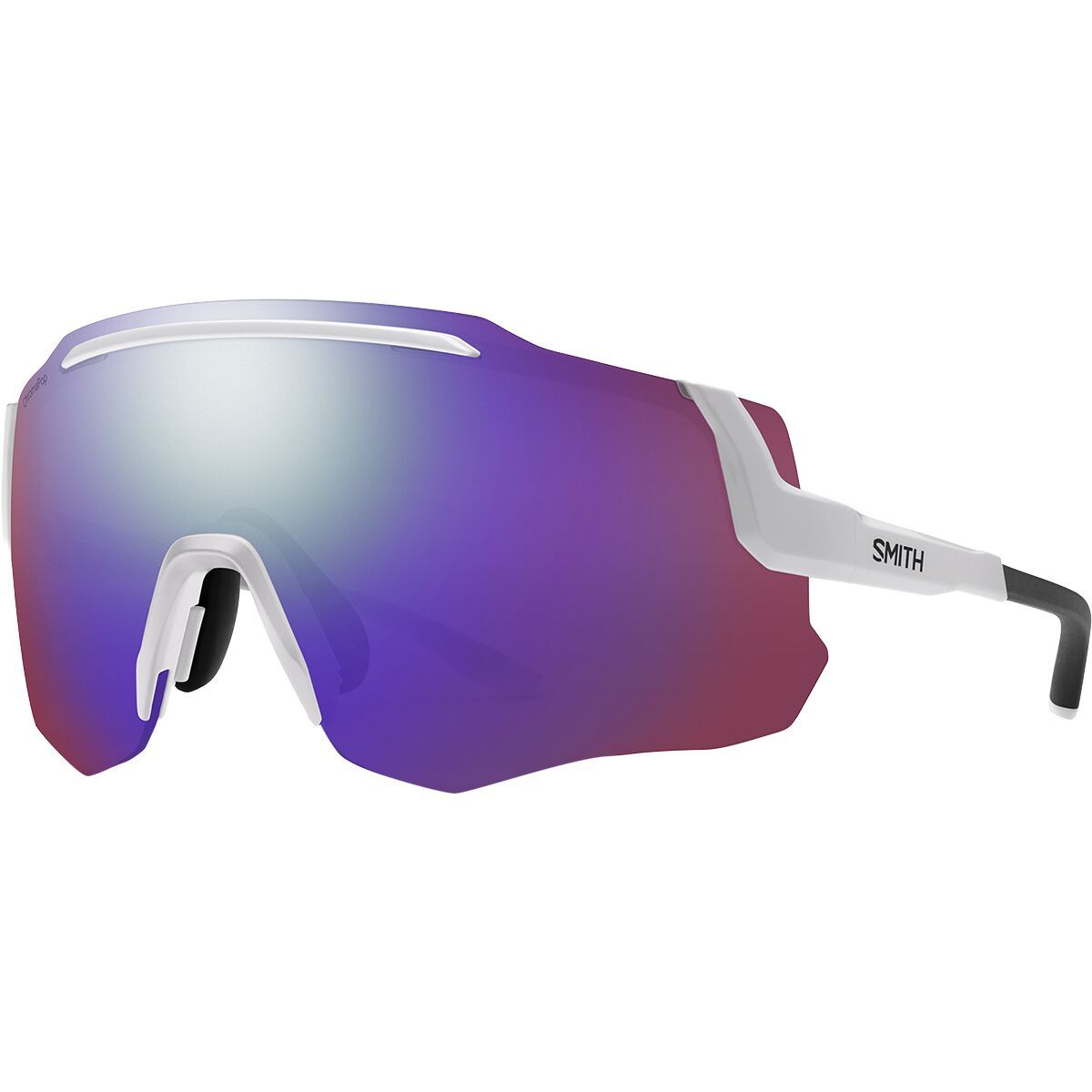 Image of Smith Momentum ChromaPop Sunglasses White/ChromaPop Violet Mirror, One Size